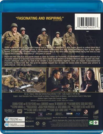 Amazon.com: The Monuments Men (Blu-ray) : George Clooney, Matt Damon, Bill  Murray, John Goodman, Cate Blanchett, George Clooney: Movies & TV