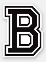 Alphabet letter b black and white logo design with line and dots suitable as a logotype for a technology company or business. Letter B Sporty College Font Alphabet Sticker Zazzle Com Lettering Letter B Fonts Alphabet