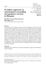 Pdf | since gaining independence in 1957, the federation of malaya and now malaysia has implemented education policies to broaden no less important are the unintended consequences of these policies. Pdf A Holistic Approach To School Based Counselling And Guidance Services In Malaysia