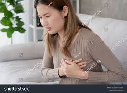 Asian Woman Have Chest Pain Caused Stock Photo 2290282907 | Shutterstock