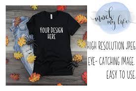 Halloween Mockup Bella Canvas Mockup Fall Flat Lay Etsy Shirt Mockup Bella Canvas Flatlay Styling