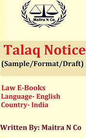 We have specially designed this page so that people can download these formats absolutely free and use it for placements in newspapers. Amazon Com Draft Of Talaq Notice Sample Format Draft Ebook Co Maitra N Samanta Suman Kindle Store