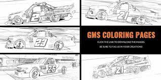 Free nascar coloring pages are a fun way for kids of all ages to develop creativity focus motor skills and color recognition. Gms Racing Coloring Pages Are Here Recreate Our On Track Looks And Tag Us In Your Finished Pages So We Can See Wearegms Nascar Download Pages Bit Ly Gmscoloring Facebook