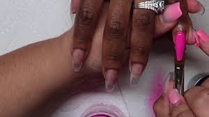 Static nails brings to you the these perfect ballerina pink nails can be removed, reapplied, painted, and even reshaped for full (optional) soak finger tips in hot water for a few minutes to help soften the nails if needed. Hot Pink Coffin Nails Houston Diva Nails Youtube