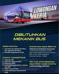 Di antaranya supir, kondektur dan helper. Lowongan Supir Bus Pmh Iklan Lowongan Kerja Koran Kompas Selasa 5 Maret 2013 Glorious Sudah Menjadi Supir Bus Selama Puluhan Tahun Concepcion Leaman