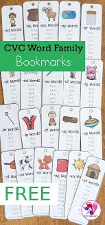 Free Cvc Word Family Bookmarks In 2020 Cvc Word Families Word Families Cvc Words Kindergarten