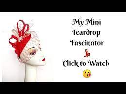 How I Made My Mini Teardrop Fascinator Diy Tutorial Video On Hat Making Youtube In 2021 Fascinator Diy Fascinator Diy Tutorial Millinery Diy