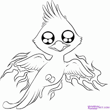 Check out this new coloring page featuring phoenix. Chibi Cute Animal Coloring Pages Novocom Top