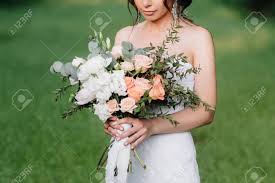 Maybe you would like to learn more about one of these? Elegant Wedding Bouquet Of Fresh Natural Flowers And Greenery Stock Photo Picture And Royalty Free Image Image 144137569