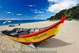Close Up View Of A Boat On Crashboat Beach Aguadilla Puerto Rico Crashboat Beach Aguadilla Puerto Rico