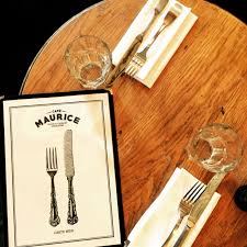 Bistrot Cafe Maurice Wall Painting Patine Murale Thonet Toulouse Graphic Design Parement Mural Cafe Carte