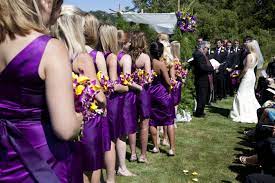 Purple Bridesmaid Dresses Just Color Not Style Of Dress Purple Bridesmaid Dresses Yellow Wedding Bridesmaid Dresses