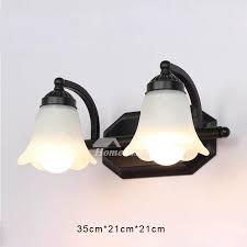 Shop lighting with confidence & price match guarantee. Wall Sconce Lights Mirror Front Bathroom Wrought Iron Black Glass