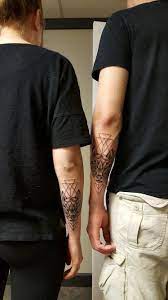 Brother Sister Best Friend Matching Geometric Wolf Tattoo Design Geometric Wolf Tattoo Wolf Tattoo Sleeve Geometric Wolf