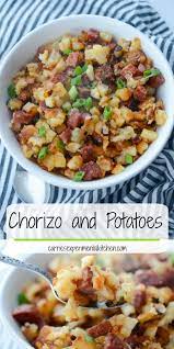 Portuguese Chorizo And Potatoes Recipe Chorizo And Potato Breakfast Sides Dishes Chorizo