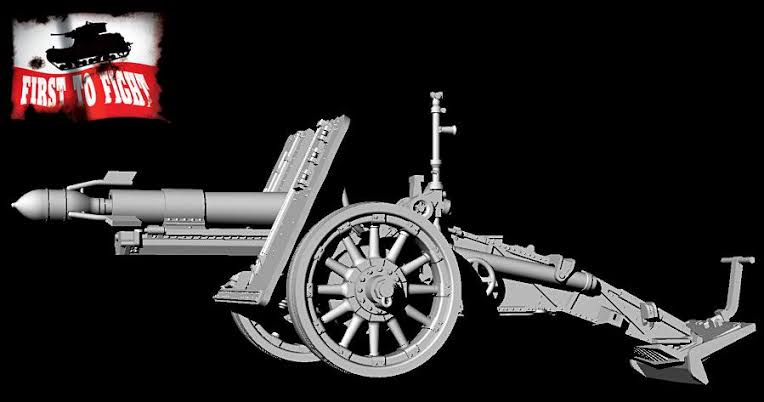 15 cm sIG 33 heavy infantry gun with wooden wheels and Stielgranate 42. -  First To Fight