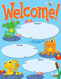Carson Dellosa Funky Frogs Welcome Chart 114192