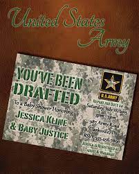 Us Military Baby Shower Digital Invitation Military Baby Baby Shower Army Baby