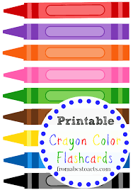 Printable Crayon Color Flashcards Color Flashcards Flashcards For Kids Teaching Toddlers