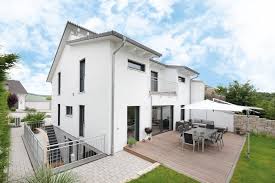 Fertighaus Doppelhaushalfte Pultdach Wohnen Und Arbeiten Unter Einem Dach Bauplan Haus Haus Einfamilienhaus