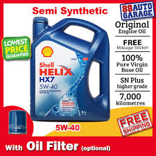 Activa jupiter motul liqui moly amsoil city highway review. Shell Helix Hx7 5w40 5w 40 Semi Synthetic Engine Oil 4l Imported Shopee Malaysia