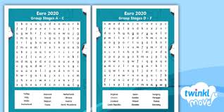 Every 2021 euro match and every venue courtesy of the roadtrips team. Euro 2020 Summer 2021 Football Word Search Twinkl Move
