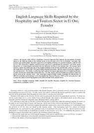 Kemboja riel negara mata wang 9. Pdf English Language Skills Required By The Hospitality And Tourism Sector In El Oro Ecuador
