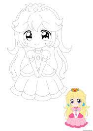 Colorful drawings angel coloring pages mandala coloring color animal coloring pages. Princess Peach Anime Coloring Pages Printable