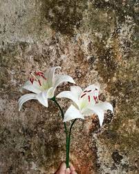 Casa Blanca Oriental Lily Note Oriental Lily Felt Flowers Lily