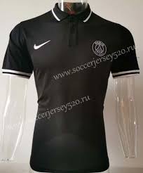 2020 2021 Psg Black Thailand Polo Shirt Sj Polo Shirt Sports Jersey Design Polo
