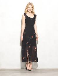 Ashley Graham Dress For Dressbarn Perfect For Festival Season Http Www Hercampus Com Style Ashle Black Floral Maxi Dress Maxi Dress Casual Dresses For Women