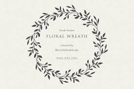 Add your floral clips and hang! Floral Wreath Svg Monogram Circle Frame Flower Border 1220134 Illustrations Design Bundles