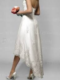 Strapless Short Wedding Dress With High Low Hemline Wedding Dresses Informal Wedding Dresses Dresses