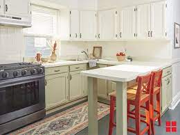 Thanks to one of our tenants we found ourselves with light pink cabinets in the kitchen at one of our rental. Rust Oleum Diy Projects