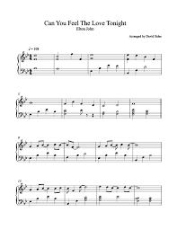 Can You Feel The Love Tonight Elton John Piano Sheet Music Can You Feel The Love Tonight Elton John Piano Sheet Music Sheet Music Piano Sheet Piano Sheet Music