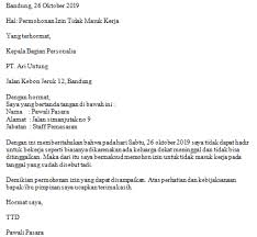 Simak ulasan mengenai 7 contoh surat izin sekolah di sini! Contoh Surat Izin Tidak Masuk Kerja Karena Keluarga Meninggal