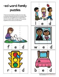 Ed Word Family Puzzles Primarylearning Org Family Puzzles Word Families Words