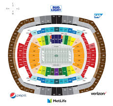 54 Symbolic New York Giants Metlife Seating Chart