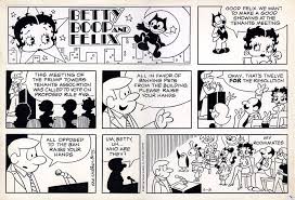 Betty Boop and Felix - Walker Brothers - 1980, in Collezione Sista e Ovidio  Scapigliati's - USA SUNDAYS Comic Art Gallery Room