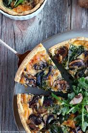 Spinach And Mushroom Quiche Del S Cooking Twist En 2020 Recette Vegetarienne Facile Recette Quiche Epinard Recette Quiche