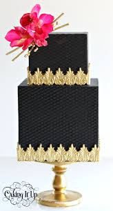1 Tier Black And Gold Square Cake Black And Square 2 Tier Textured Cake With Gold Detail Www Facebook Com Cakingitup Beautiful Cakes Elegant Cakes Eat Cake