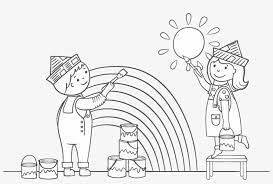 Our kids colouring books range from disney, marvel and moshi monsters artist's pads to monster colouring, mr men books and even colouring books specifically tailored to boys or girls. Kids Painting Coloring Page Rainy Day Art Framing Co Kids Painting Coloring Pages Png Image Transparent Png Free Download On Seekpng