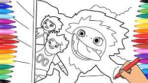 Color in this picture of a yeti and others with our library of online coloring pages. Abominable 2019 Coloring Pages For Kids Everest Yeti Yi And Jin Coloring And Drawing Youtube