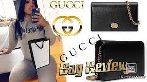 Gucci marmont trompe l\'oeil card case wallet 466492 copy. Leather Chain Card Case Wallet Gucci Bag Review Bonus Trick Youtube