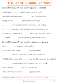 Si va in montagna per passeggiare. C E C Era Ci Sono C Erano Esercizi Per La Scuola Primaria Pianetabambini It