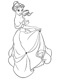 Princess Belle From Beauty And The Beast Coloring Page Belle Coloring Pages Disney Coloring Pages Disney Princess Coloring Pages