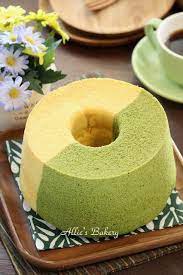 抹茶南瓜雙色戚風 makanan resep makanan resep kue