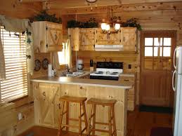 Very Small Rustic Country Kitchen After Remodel With White Marble Top Wooden Cabinet With Sin Small Cabin Kitchens Small Rustic Kitchens Tiny House Floor Plans