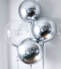 Kugelballon Silber Metallic Luftballons Ballongirlande Silber