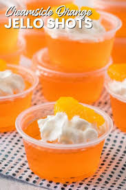 Creamsicle Orange Jello Shots Are A Delicious Combination Of Fruity Orange Jello And Creamy Whipped Vodka Fo Orange Jello Shots Jello Shot Recipes Shot Recipes